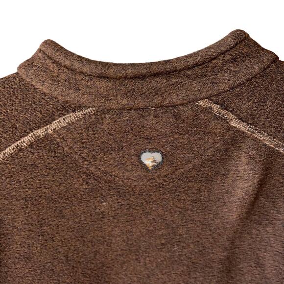 Kuhl Alpaca Fleece Brown Outdoor Hiking Trail Warm Zip Hoodie Brown Large - Picture 9 of 11